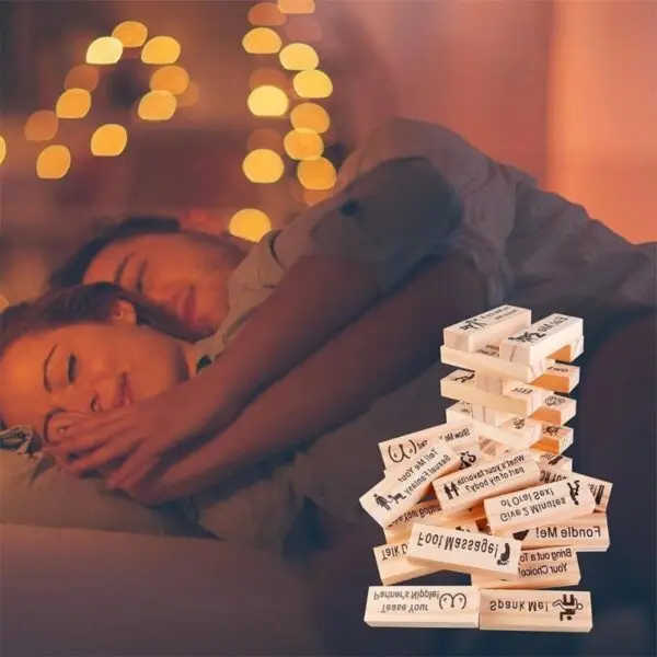 Couple's Game Night Intimacy Block Tower Jenga Game - Valentine's Day - Image 6