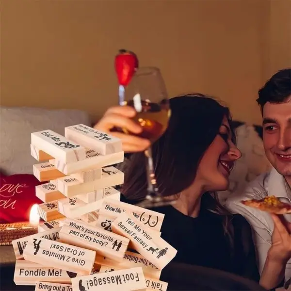 Couple's Game Night Intimacy Block Tower Jenga Game - Valentine's Day - Image 7